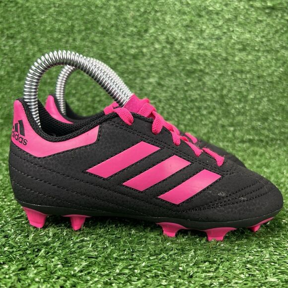 Adidas Goletto VI Soccer Cleats Youth 11K Black Pink Lace Up‎ G26368 Firm Ground - Picture 3 of 13